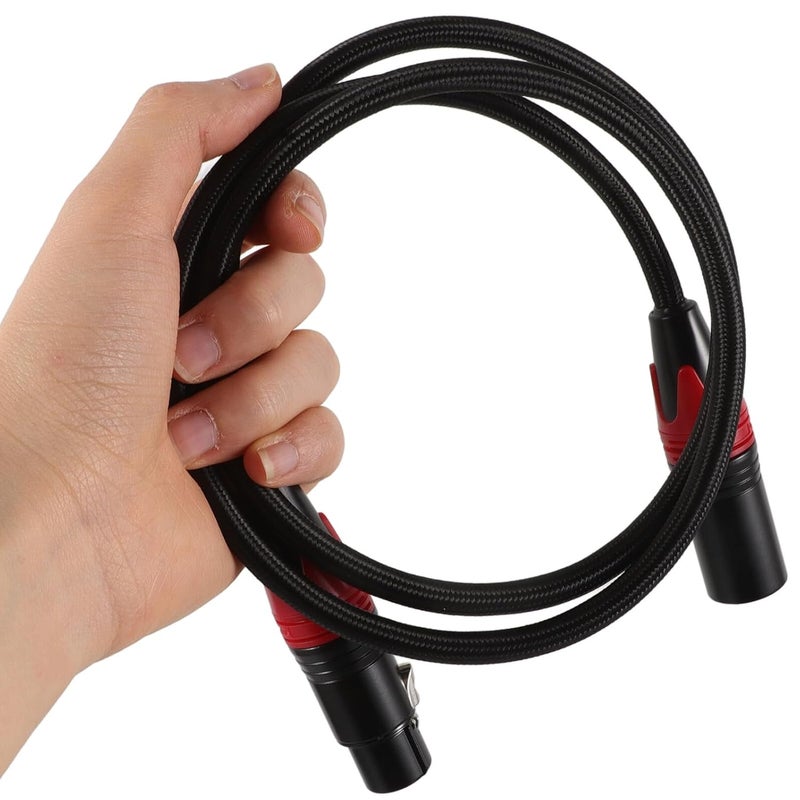 كابل ميكروفون ميكينونا XLR 1 متر، كابل صوتي متوازن محمي بدرع من سبائك الزنك الأحمر - Image 3